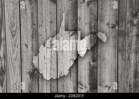 Plan de West Virginia sur Weathered Wood Banque D'Images