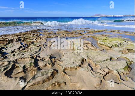 Playa de la Cera, Papagayo, Lanzarote, îles Canaries Banque D'Images