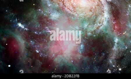 Disque spirale géante d'étoiles, de poussières et de gaz. Éléments de cette image fournie par la NASA Banque D'Images