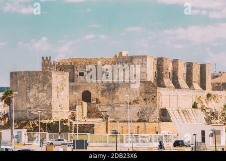 Tarifa, Espagne. Château de Tarifa , également connu comme Château de Guzman El Bueno - Good Guzman ou Château des Guzmans Banque D'Images