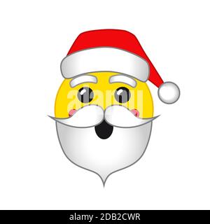 Bannière Noël Noël Noël hiver fond blanc et visage de caractère lumineux parlant ho-ho-ho! Modèle de conception graphique abstrait isolé d'icône décorative Illustration de Vecteur