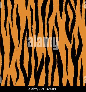 Motif sans coutures Tiger. Imprimé safari orange Bengale. Illustration de la peau d'animaux sauvages vectoriels Illustration de Vecteur