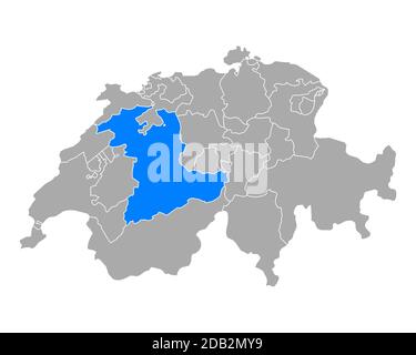 Carte de Berne en Suisse Banque D'Images