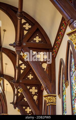 Austin Texas/USA - 27 2019 mai : cathédrale catholique St Mary Banque D'Images