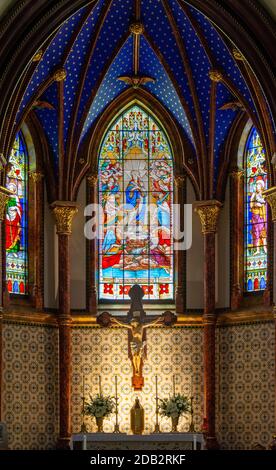 Austin Texas/USA - 27 2019 mai : cathédrale catholique St Mary Banque D'Images