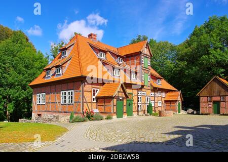 Château Bad Bodenteich, bâtiment en briques, Allemagne Banque D'Images