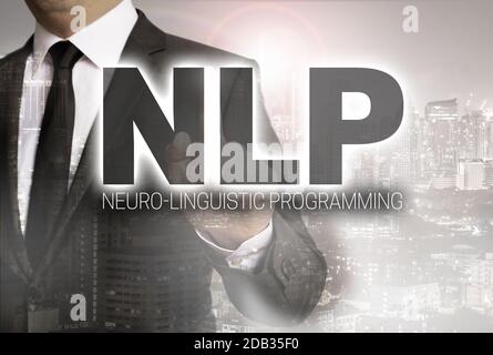 NLP is shown by businessman concept. Stock Photo