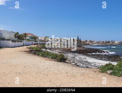 Village touristique renommé donnant sur l'océan.Corralejo, Fuerteventura, îles Canaries, Espagne Banque D'Images