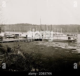 Rivière Appomattox, Virginie. Bateau d'approvisionnement médical CONNECTICUT. Banque D'Images