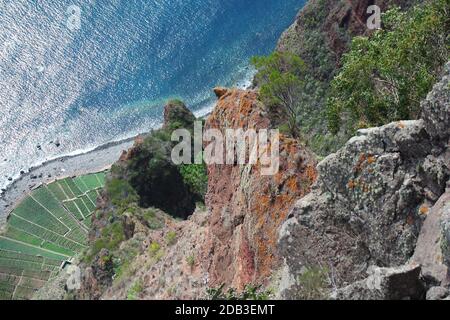 Blick vom Cabo Girao, Madère Banque D'Images