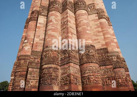 Delhi, lieux historiques, architecture, Qutb Minar, Red fort Banque D'Images