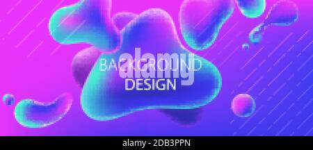 Conception abstraite de fond de blobs d'eau. Positionnement réaliste des maquettes 3D. Vecteur Illustration de Vecteur