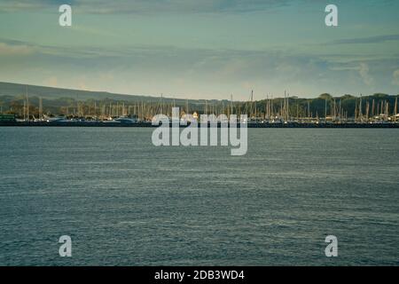 Port de Lymington pris de Solent, Hampshire Royaume-Uni. Octobre 2020 Banque D'Images
