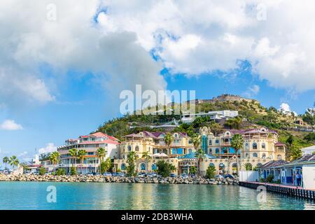 Philipsburg, ST MAARTEN - 6 février 2019: Sint Maarten est un pays constitutif des Pays-Bas dans les Caraïbes et prend la moitié d'une île de sh Banque D'Images