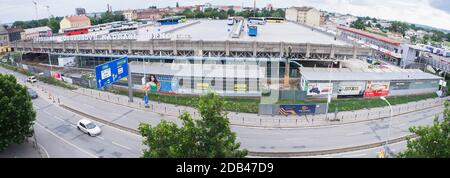 La gare routière centrale de Zvonarka est en cours de reconstruction, Brno (République tchèque), 19 juillet 2020. (CTK photo/Libor Sojka) Banque D'Images
