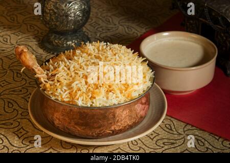 Biryani traditionnel - cuisine indienne Mughalai Banque D'Images