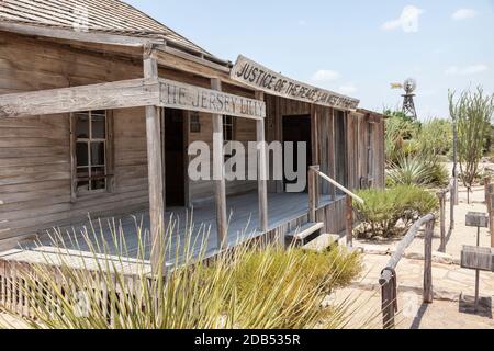 Le palais de justice du juge Roy Bean, le Jersey Lilly, Texas, États-Unis Banque D'Images