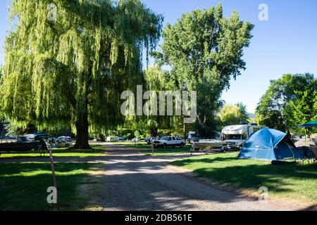 WA18111-00...WASHINGTON - terrain de camping du parc national de Conconully dans la ville de Conconully. Banque D'Images