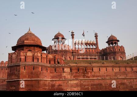 Delhi, lieux historiques, architecture, Qutb Minar, Red fort Banque D'Images