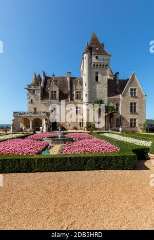 Milandes, France - le 4 septembre 2018 : Château des Milandes, un château en Dordogne, des années 40 aux années 60 du xxe siècle appartiennent Banque D'Images