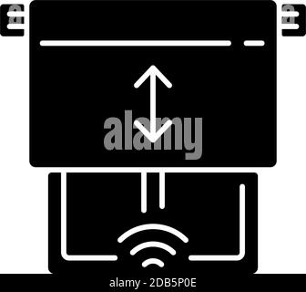 Icône de glyphe noir du capteur des stores Illustration de Vecteur