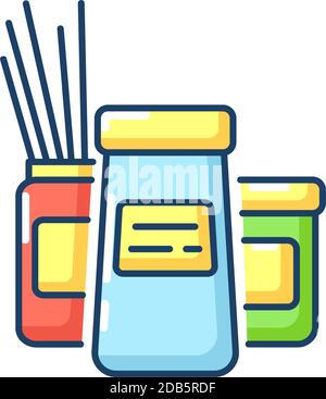 Icône de couleur RVB du conteneur de stockage Illustration de Vecteur