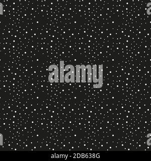 Motif à pois blancs sans couture sur fond noir. Motif vectoriel sans couture. Conception graphique simple. eps 10 Illustration de Vecteur