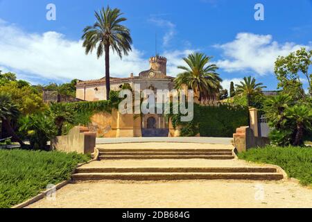 Palais Desvalls au Parc del Laberint d'Horta. Barcelone. Catalogne. Espagne Banque D'Images