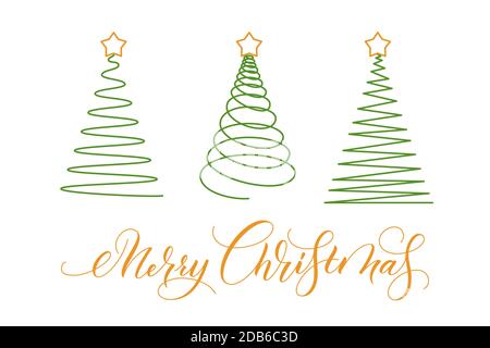 Ensemble d'arbres de Noël Illustration de Vecteur