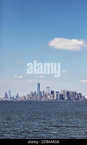 Photo rétro de New York City Skyline, États-Unis. Banque D'Images