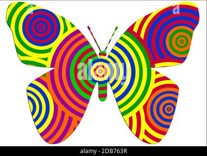 abstrait pleine couleur cercles papillon arrière-plan pour la décoration Banque D'Images