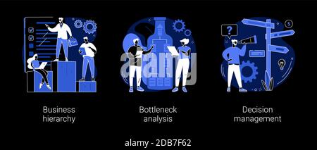 Illustrations vectorielles du concept abstrait du système de gestion. Illustration de Vecteur