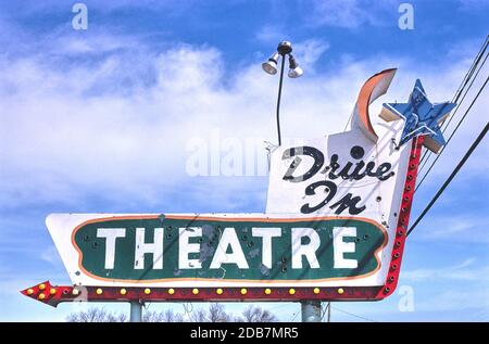 Star-Lite Drive-In, Cheyenne, Wyoming, États-Unis, John Margolies Roadside America Photograph Archive, 1980 Banque D'Images