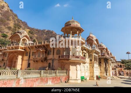 Temple Shri Sitaram Ji dans la région de Jaipur, Inde. Banque D'Images