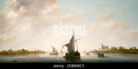 Vue sur les Maas à Dordrecht - Aelbert Cuyp (environ 1645–1646) Banque D'Images