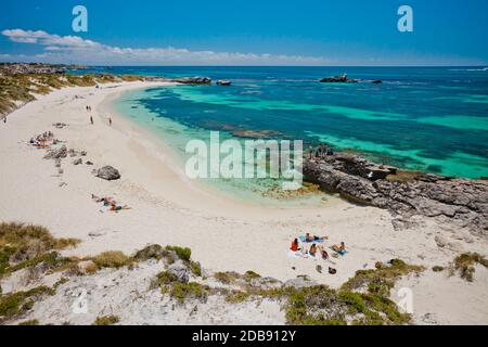 Pinky Beach, Rottnest Island, Australie. Banque D'Images