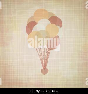 Arrière-plan vectoriel rétro avec bulles. Illustration de Vecteur