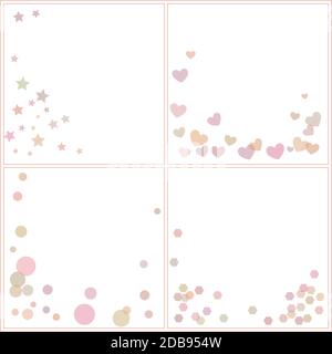 Ensemble de motifs aux formes géométriques colorées. Illustration de Vecteur