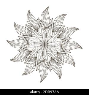 Page de livre de coloriage vectoriel pour adultes. Illustration de Vecteur