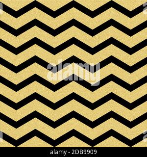 Motif vagues de chevron doré étincelant sans coutures. Modèle zigzag classique. Fichier vectoriel EPS 10 Banque D'Images