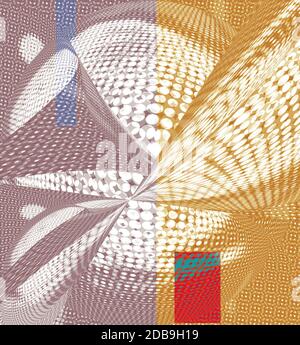 Abstraction multicolore avec éléments géométriques pour les idées et l'imagination des équipiers Banque D'Images