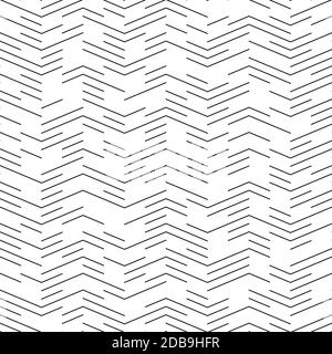 Motif zigzag en chevron monochrome abstrait sans couture. Il vous suffit de tomber sur les nuances et de profiter d'une texture de ligne chaotique. Fichier vectoriel EPS 10 Banque D'Images