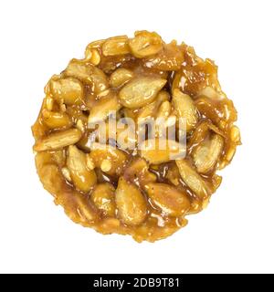 Vue de dessus du biscuit florentin isolé sur fond blanc avec chemin de découpe Banque D'Images