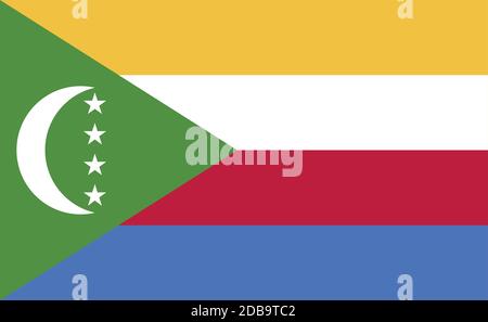 Drapeau national des Comores en proportions exactes - illustration vectorielle Illustration de Vecteur