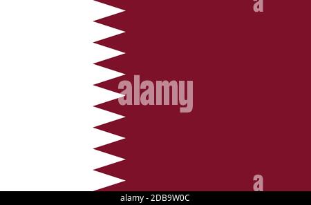 Drapeau national du Qatar dans des proportions exactes - illustration vectorielle Illustration de Vecteur