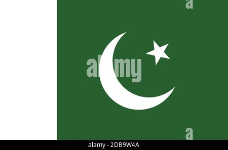 Drapeau national du Pakistan en proportions exactes - illustration vectorielle Illustration de Vecteur
