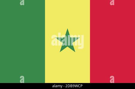 Drapeau national du Sénégal en proportions exactes - illustration vectorielle Illustration de Vecteur