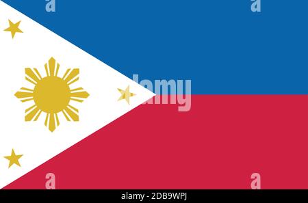 Drapeau national des Philippines en proportions exactes - illustration vectorielle Illustration de Vecteur