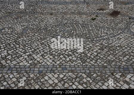 Pavés à Vila Real do Santo Antonio, Portugal Banque D'Images