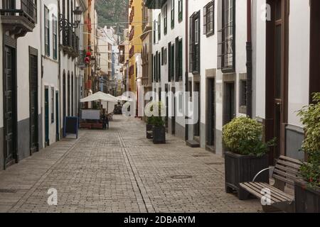 Rue Commerçante (Alvarez De Abreu) À Santa Cruz, La Palma, Canaries Isles Banque D'Images